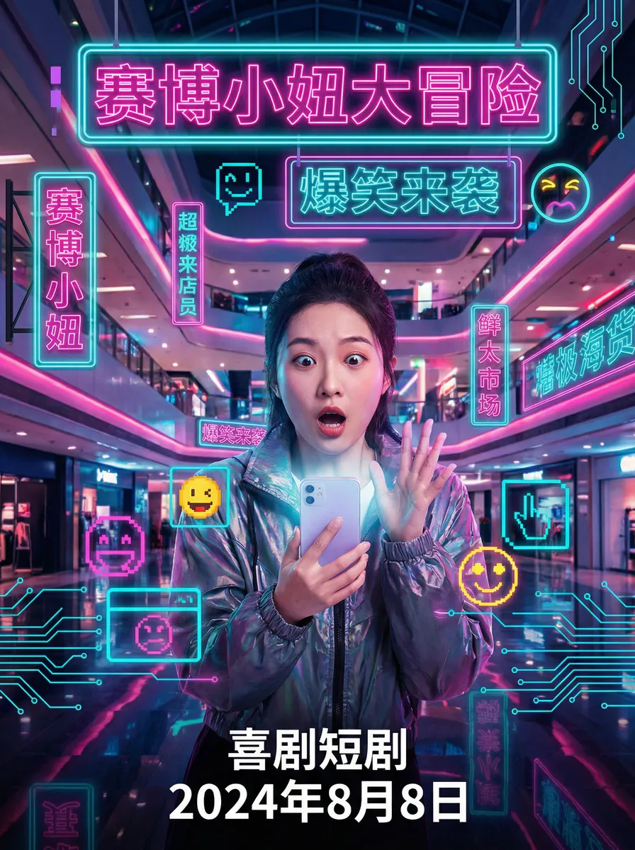 午夜办公室在线观看高清电影 搞笑喜剧短剧 - 赛博小妞大冒险海报